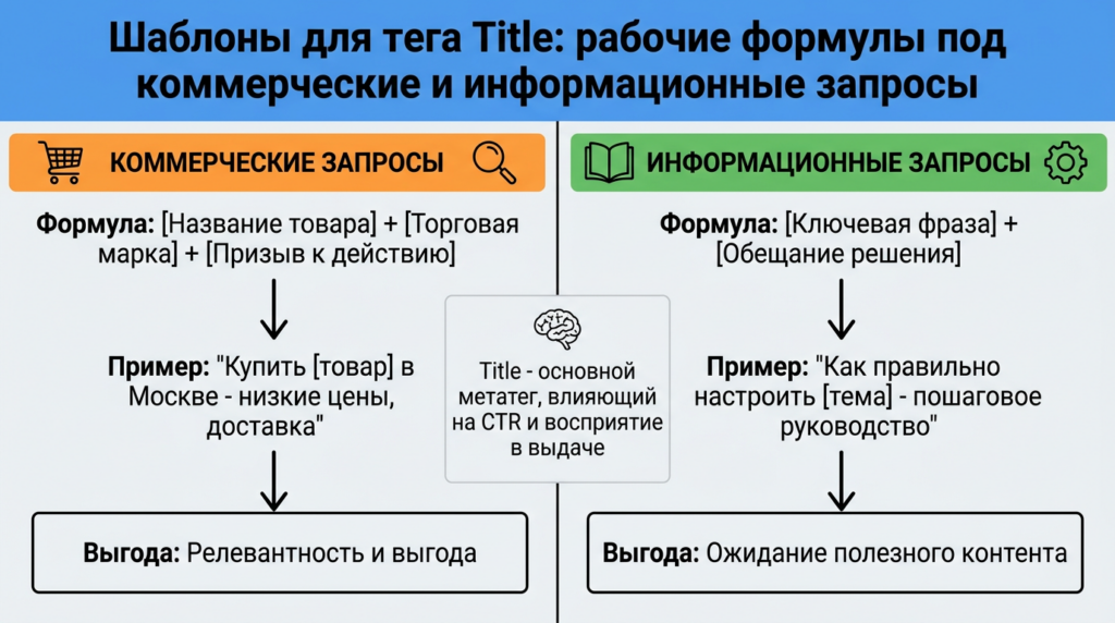 Схема title в зависимости от типа запроса