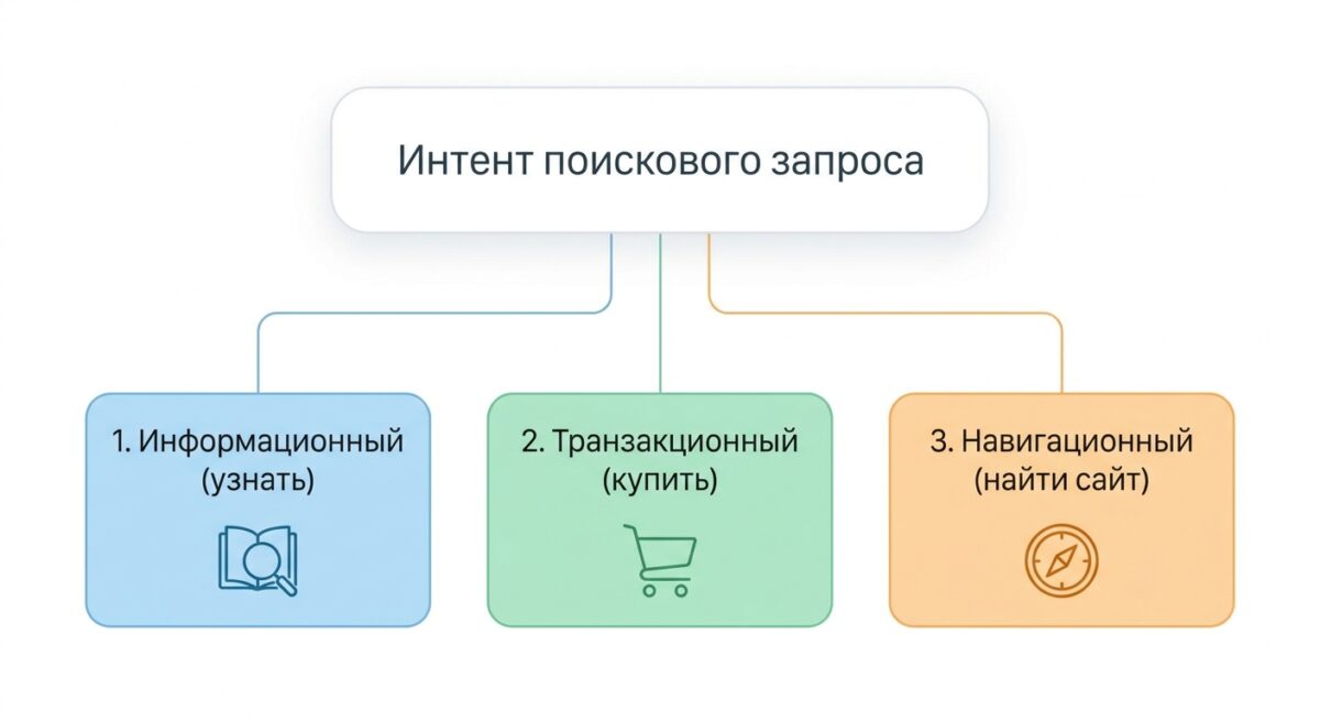 Схема трех главных поисковых интентов