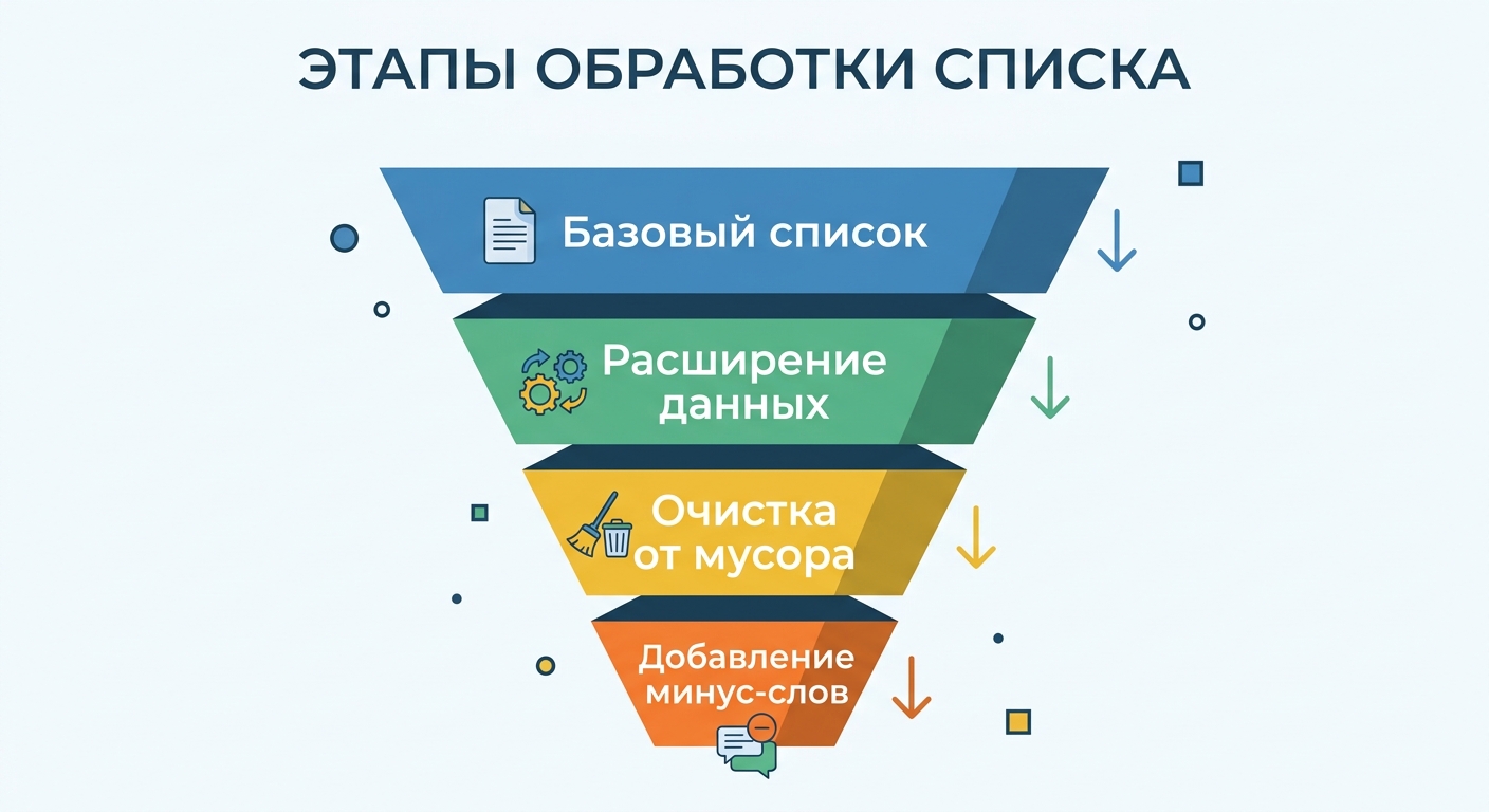 Этапы работы с семантикой