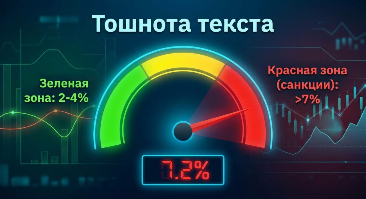 Уровень тошноты текста и риск санкций