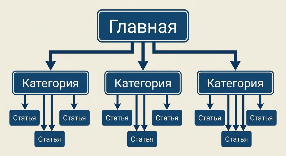 Логичная структура сайта после кластеризации