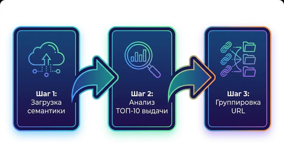 Алгоритм работы автоматической кластеризации