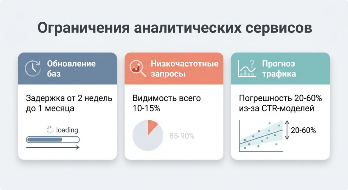 Ограничения сервисов аналитики ключевых слов