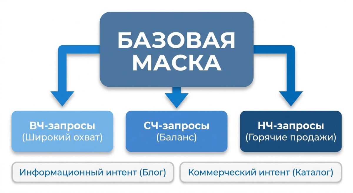 Схема структуры семантического ядра