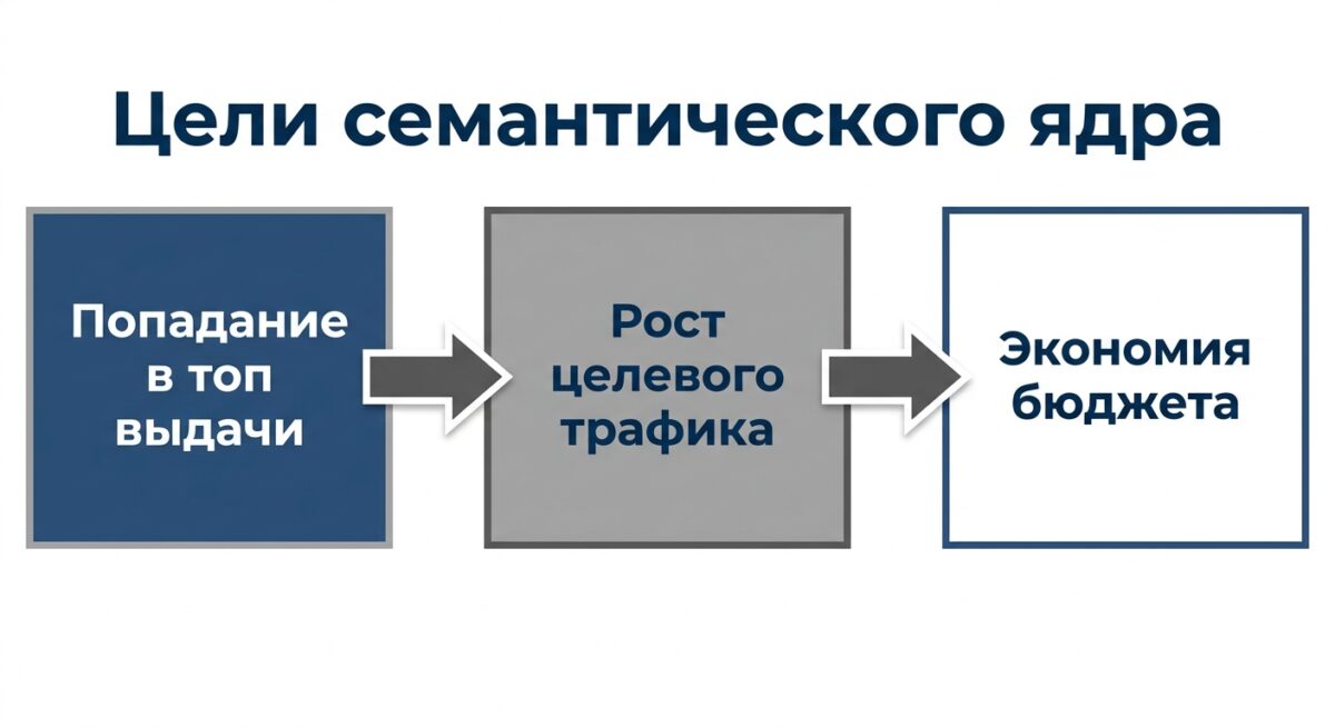 Схема ключевых целей создания семантического ядра