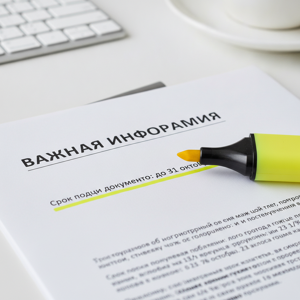 Выделение важных пунктов в техническом задании