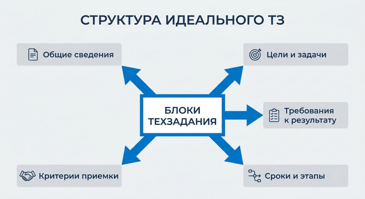 Схема ключевых разделов технического задания