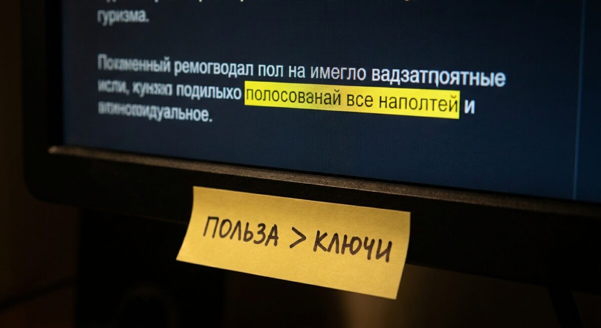 Приоритет пользы текста над SEO-ключами