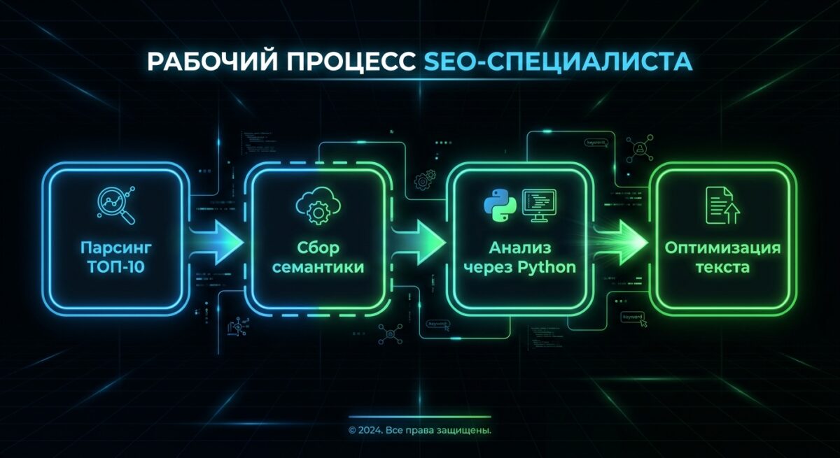 Схема автоматизации SEO-анализа конкурентов через Python