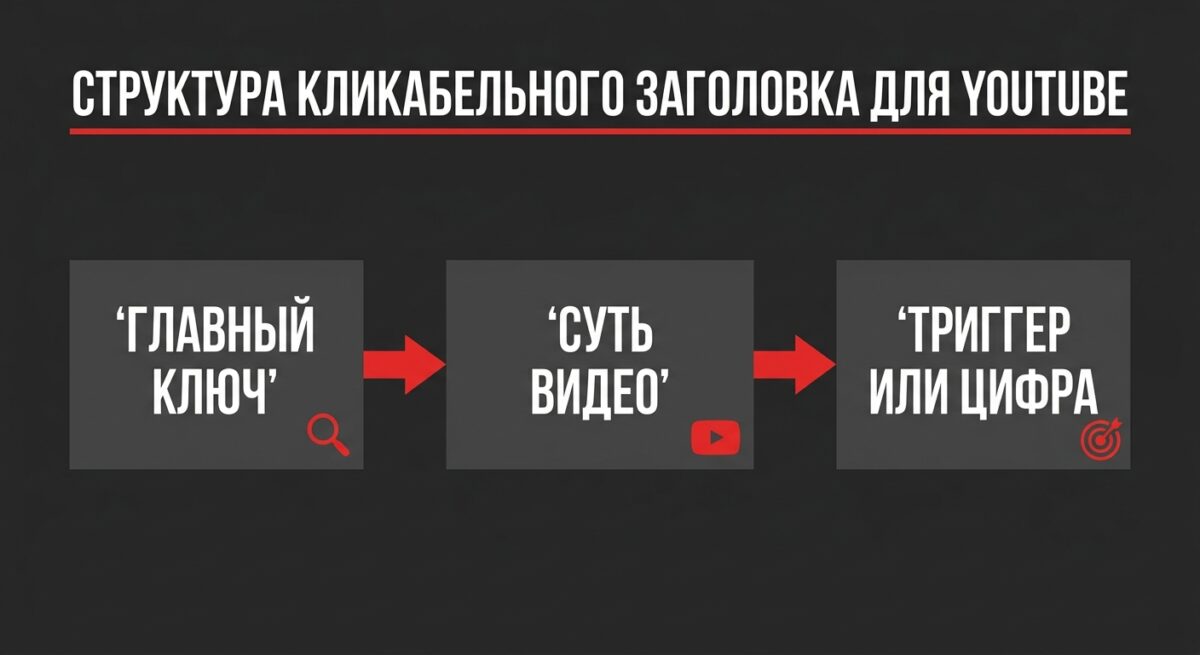 Схема идеального заголовка для видео на YouTube