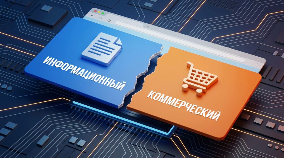 Схема разделения коммерческого и информационного интента