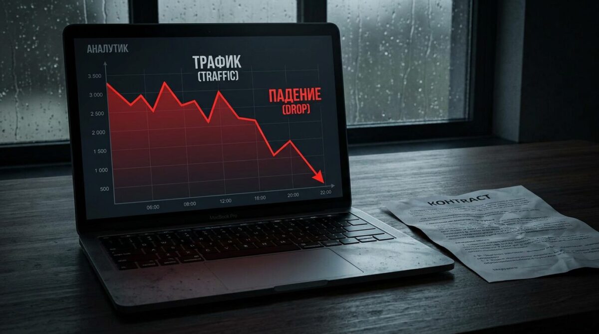 Падение трафика из-за недобросовестного SEO продвижения