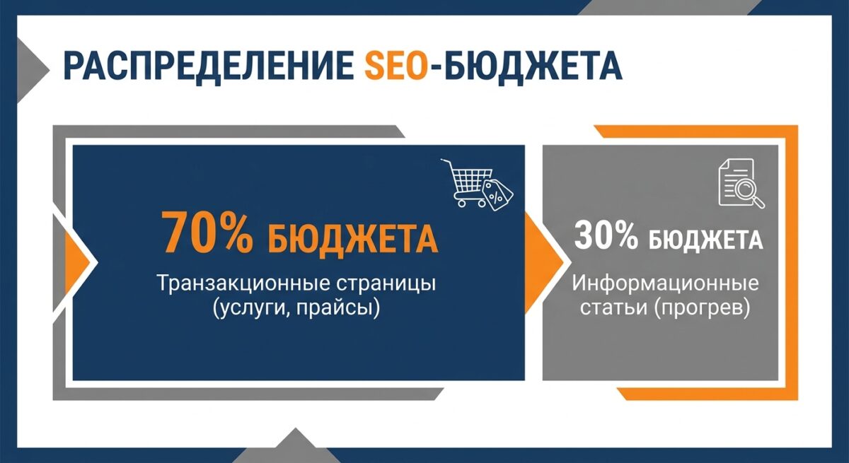 Схема правильного распределения SEO-бюджета