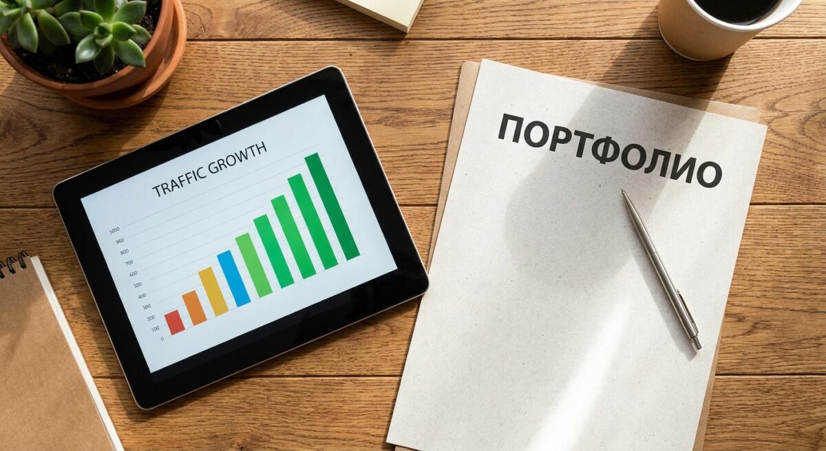 Аналитика роста трафика и портфолио специалиста