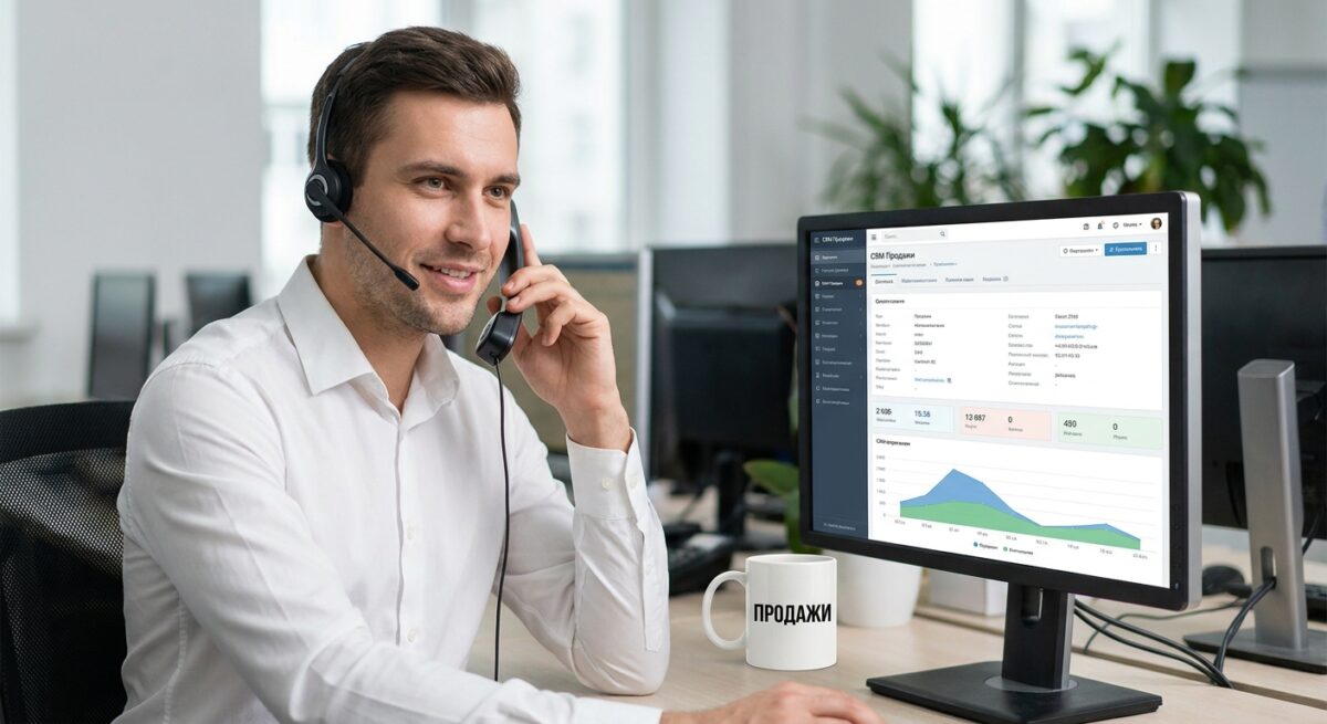 Менеджер по продажам фиксирует источник обращения клиента в CRM