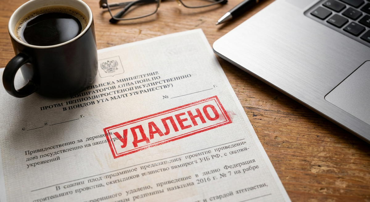 Официальная претензия правообладателя на удаление контента