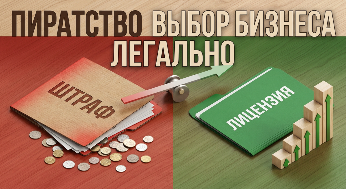 Инфографика: сравнение расходов на пиратский и легальный контент